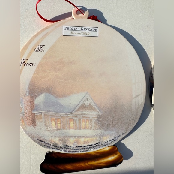 Thomas Kinkade Christmas 12 Pop Up Ornaments Gift Tags With 16 Envelopes Vintage - Picture 8 of 14